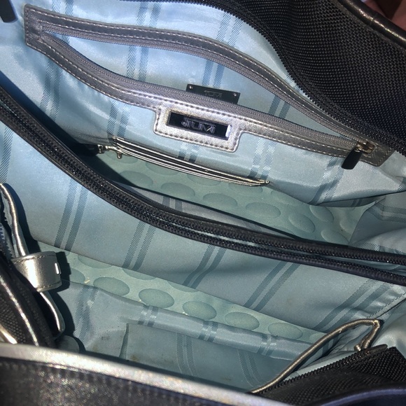 Tumi Elements Ballistic Nylon w/Leather Trim Handbag (Black) - Picture 7 of 13